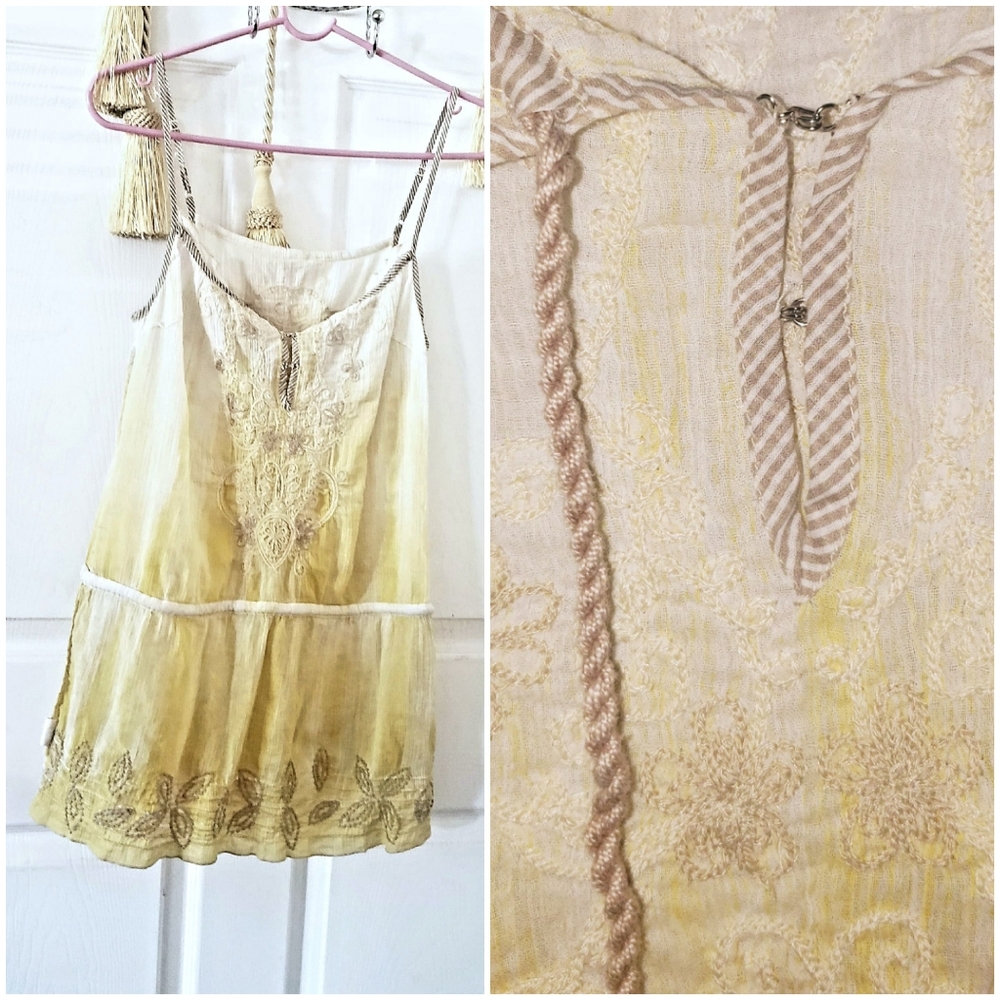 🌞 Free People ombre drawstring sunny tunic